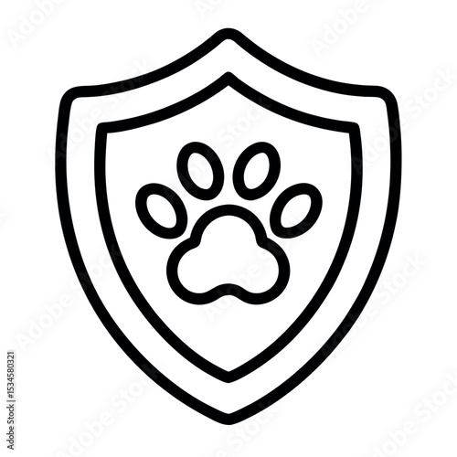 Flat line icon of an animal symbolising wildlife conservation. Perfect for eco projects, nature apps, awareness campaigns, and environmental protection graphics.

