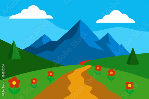 Serene Mountain Path A Journey Through Nature's Beauty