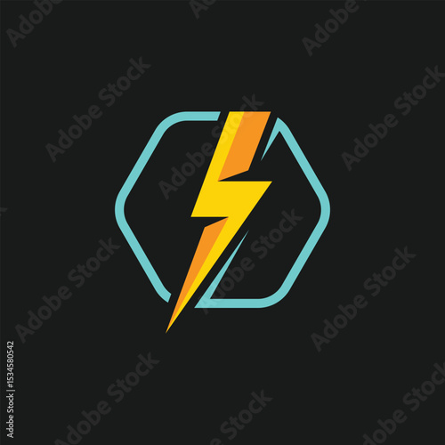 bolt abstract logo modern style