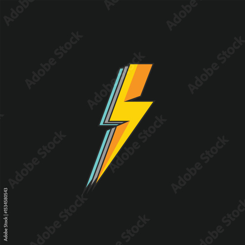 bolt abstract logo modern style