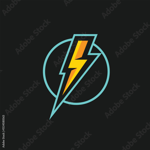 bolt abstract logo modern style