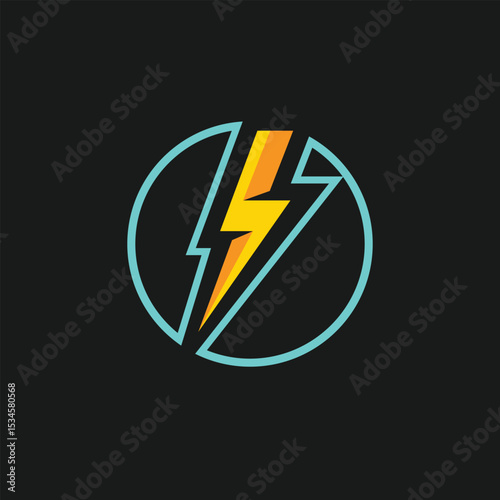 bolt abstract logo modern style
