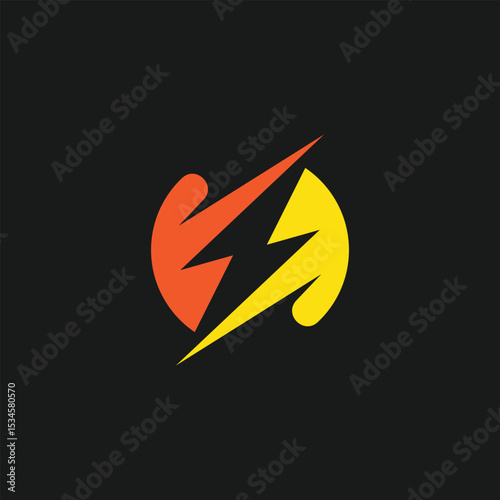 bolt abstract logo modern style