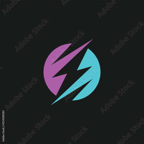 bolt abstract logo modern style