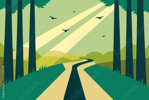 Serene Forest Path A Journey Through Nature's Embrace