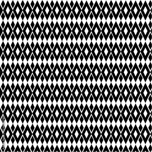 black and white seamless pattern, high-contrast black and white repeating pattern, diamond shapes, horizontal rows, textured fabric or a woven design, tightly packed side-by-side, stacked vertically,