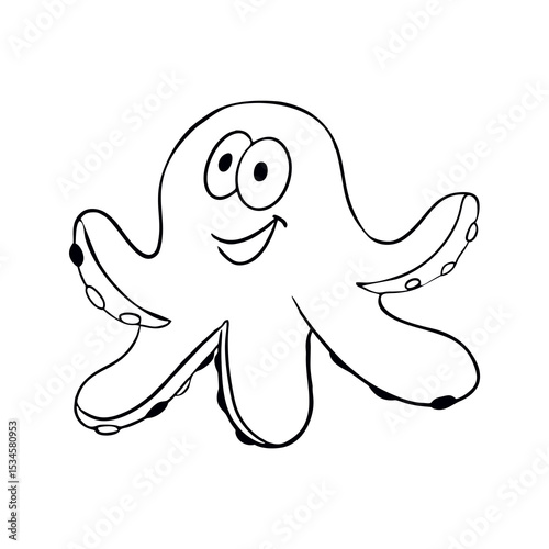 Octopus children's coloring book