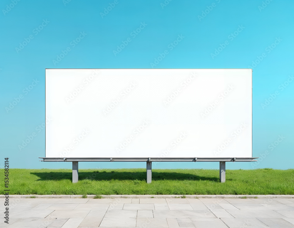 Fototapeta premium Blank Billboard Mockup Perfect for Advertising and Design Presentations