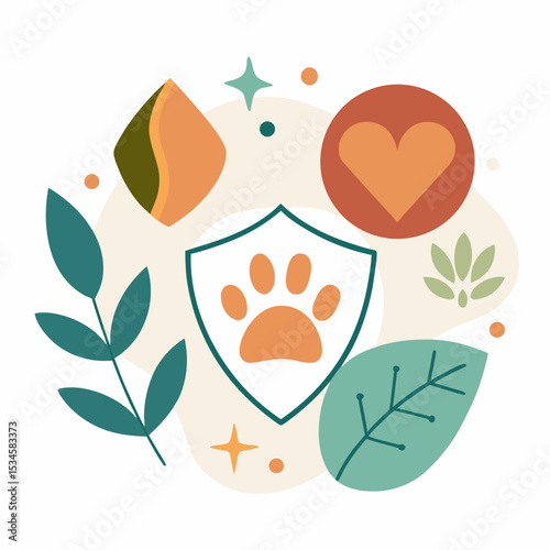 Animal Rights Protection Symbols Vector for International Animal Rights Day