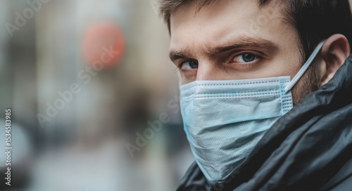 Confident Man in Protective Gear Symbolizing Covid Immunity During Pandemic