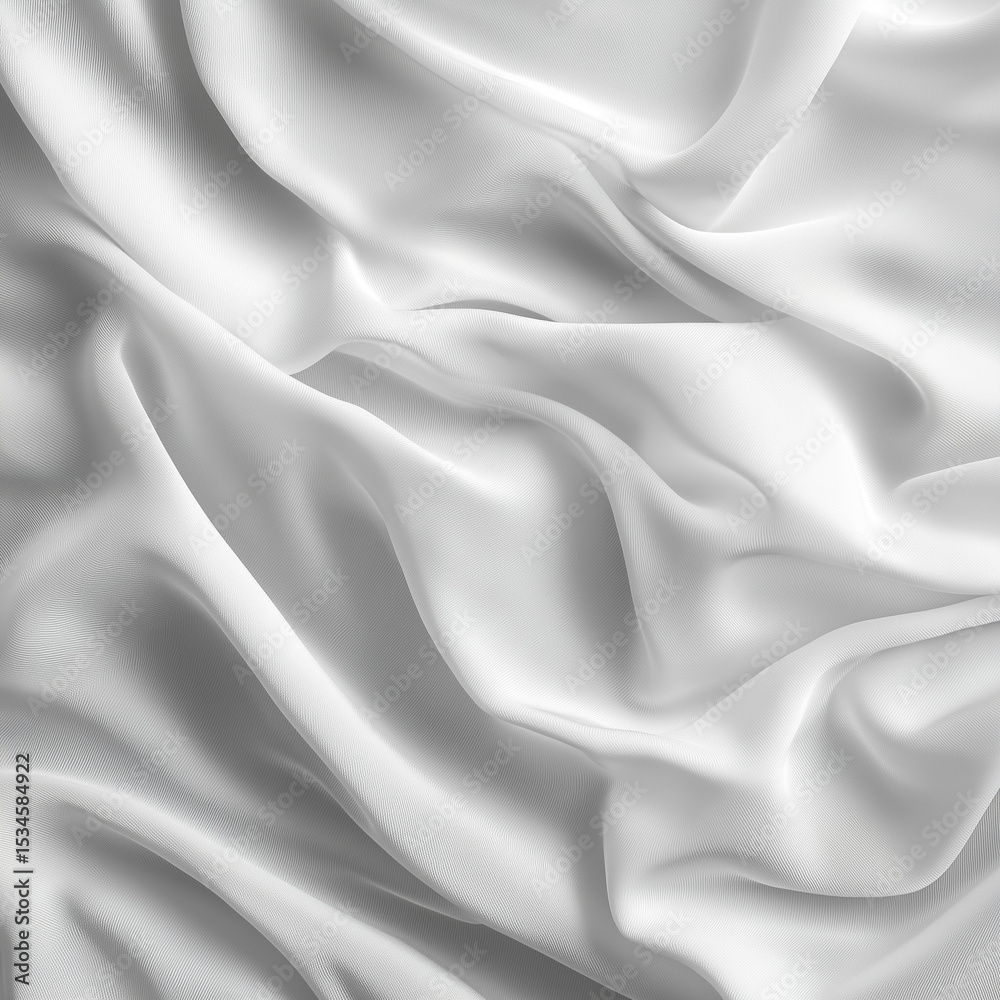 Obraz premium soft draped white fabric texture background