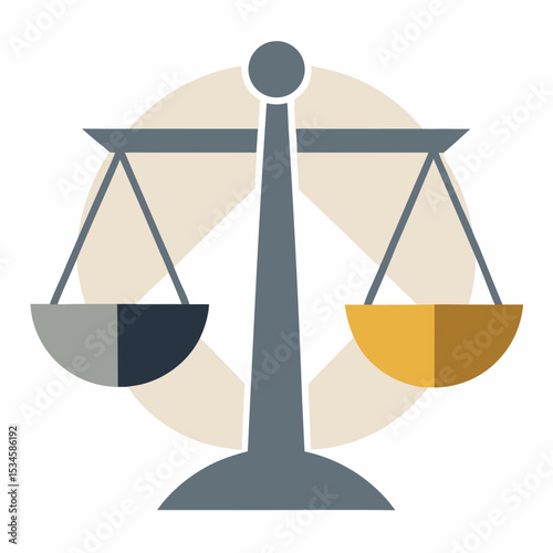 Balanced Scales Vector for International Day of Neutrality Symbolizing Peace and Impartiality