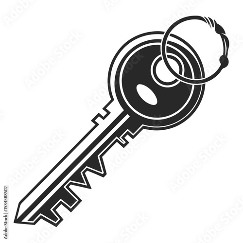 Key hand drawn outline doodle icon. Real estate, advertising, house, property, safety, privacy, access concept. Vector sketch illustration for print, web, mobile and infographics on white background