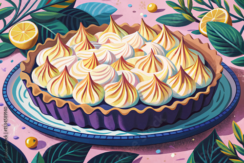 lemon meringue pie with golden toasted peaks, buttery crust, and tangy filling. A delicious homemade dessert perfect for tea time, celebrations, or summer gatherings