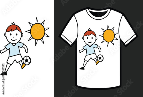 new retro stipe football player t-shirt design 
