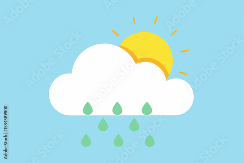 Sunshine and Showers A Delightful Weather Illustration