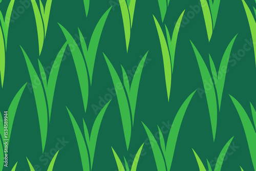 Vibrant Green Grass Blades Seamless Pattern Nature's Lush Texture