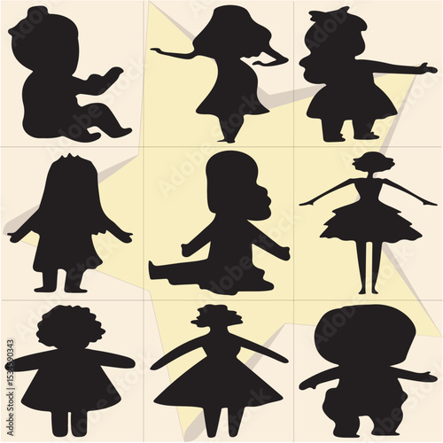 Guess the Shadow-Children's Silhouette Puzzle set-75