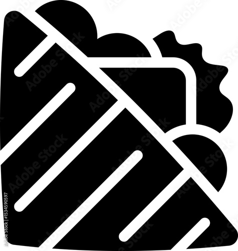 sandwich icon. Food symbol. Silhouette style.