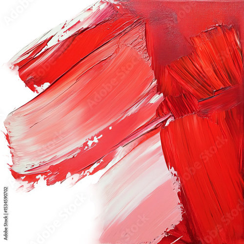 Brushstrokes of Passion: A vibrant dance of color and texture unfolds with dynamic, expressive brushstrokes of red, and light red hues, perfect for capturing emotion and movement.