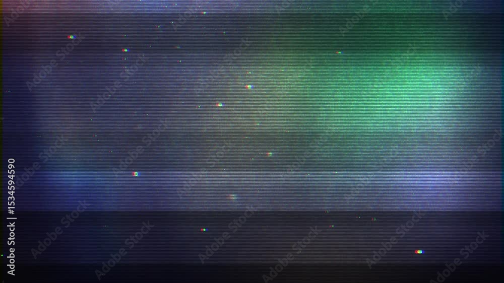 Abstract cosmic horizon with colorful digital glitch and interference patterns