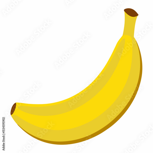 Minimal Banana Vector on White