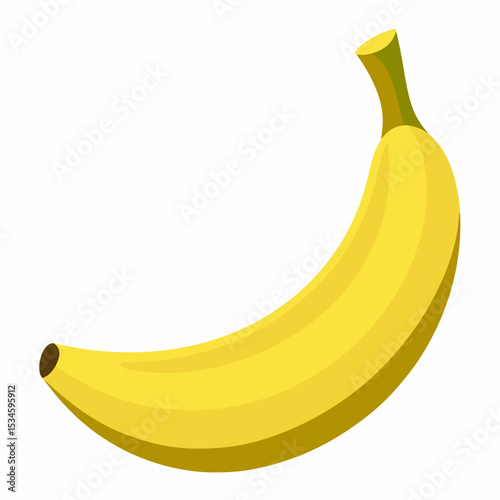 Minimal Banana Vector on White