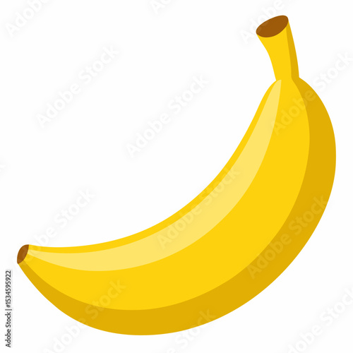 Minimal Banana Vector on White