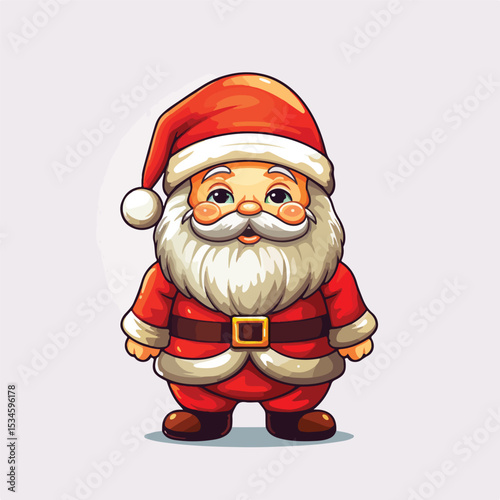 Festive Christmas Character Icon: Colorful Vector Illustration for Holiday Season Design Projects