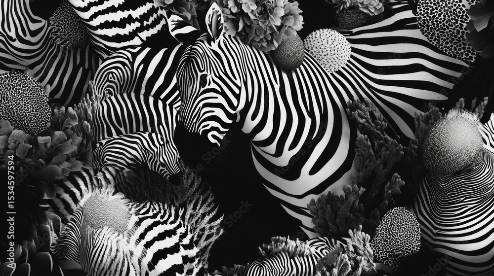 Fototapeta premium black-white hypnotic wallpaper.
