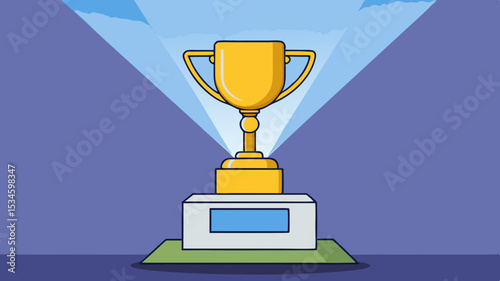 AI-Generated Trophy Illustration Celebrating Success with Digital Art