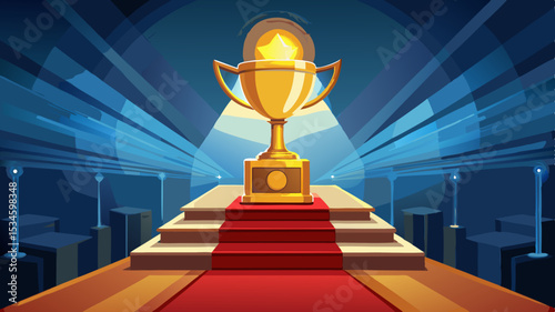 Triumphant AI-Generated Golden Trophy A Celebration of Achievement
