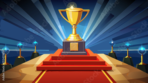Celebrating Success A Generated AI Trophy Illustration