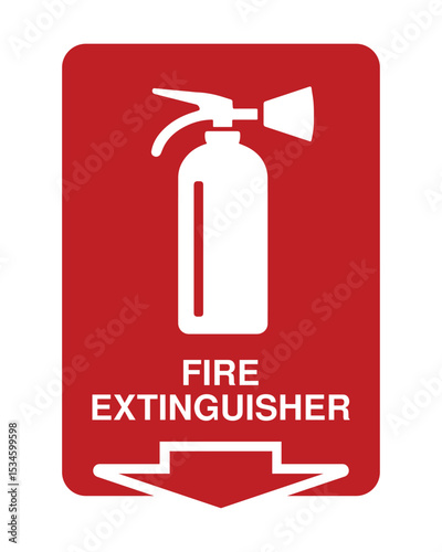 Fire Extinguisher Location Sign – Emergency Fire Safety Notice, Workplace Hazard Protection, Quick Access Indicator