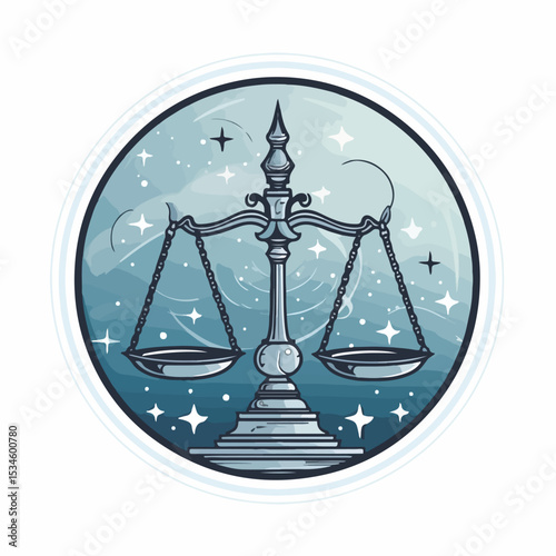 Professional Law and Justice Icon Vector Illustration for Legal Websites and Publications