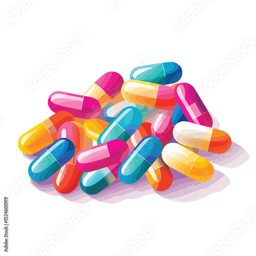 Professional Medication Pills Icon Vector for Medical Design Projects