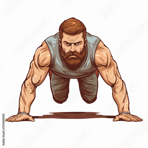 Professional Illustration of a Push-Up Accessory for Exercise Workouts and Fitness Training