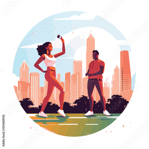 Professional Singer and Dancer Avatar Cartoon Character Illustration for Performances