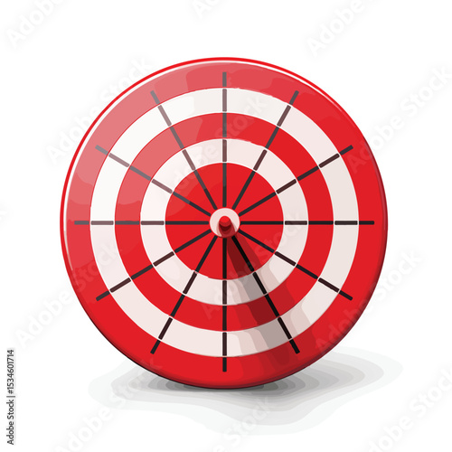 Professional 3D Dartboard Symbol Vector Illustration for Business Targeting and Marketing Strategies