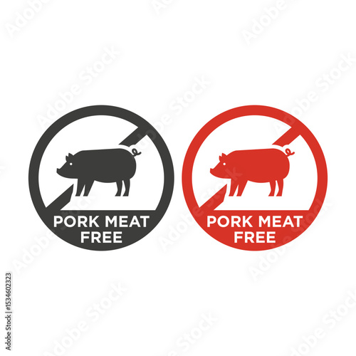 PORK MEAT FREE ICON
