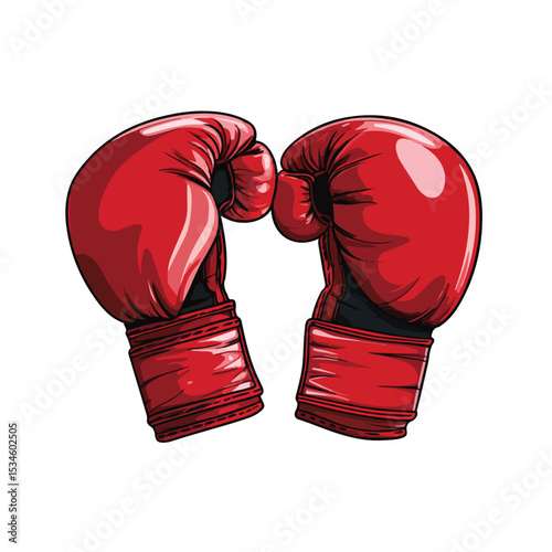 Colorful Boxing Gloves Cartoons Isolated Vector Illustration for Sporting Events and Fitness Blogs