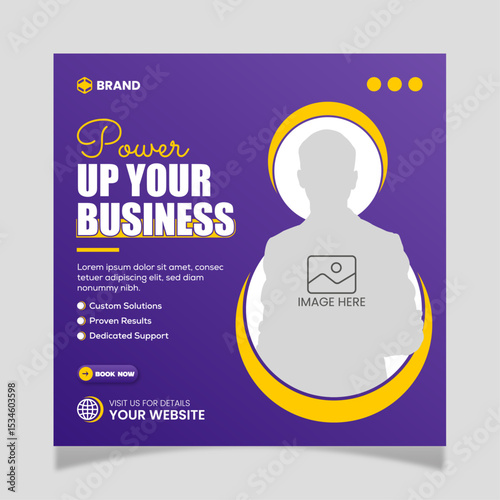Business marketing social media post template