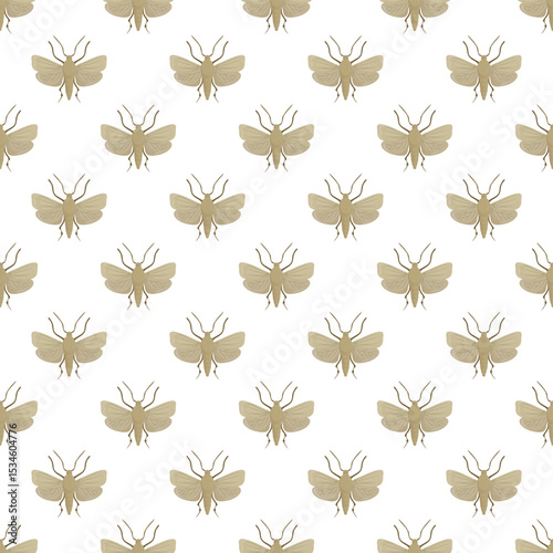 Mole seamless pattern isolated on white
