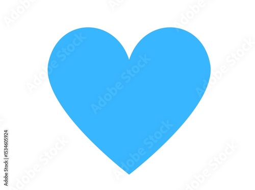 blue heart isolated on a white background 