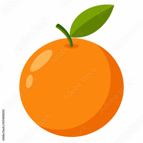 Minimal Orange Vector on White