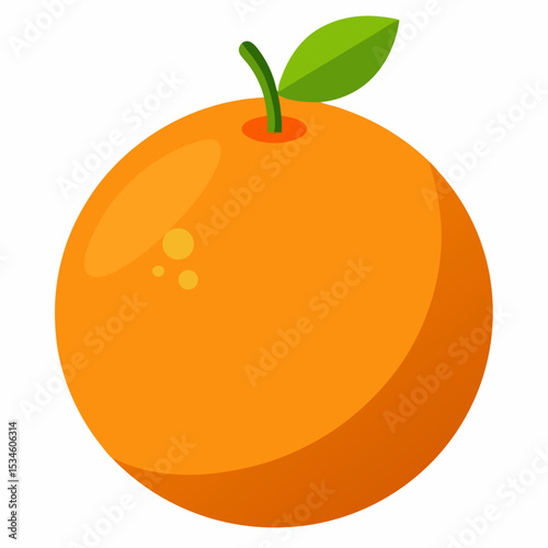 Minimal Orange Vector on White