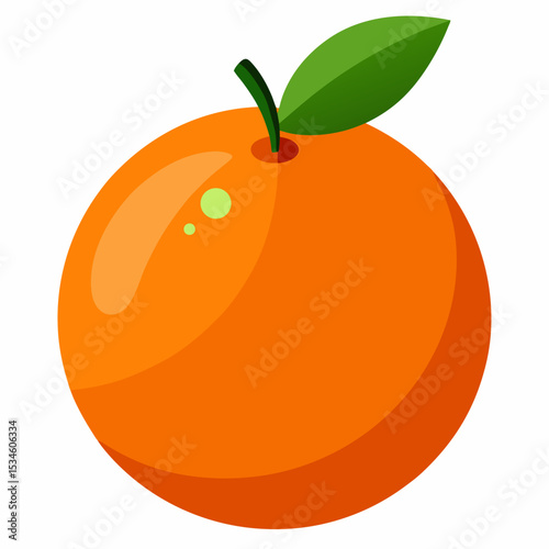 Minimal Orange Vector on White