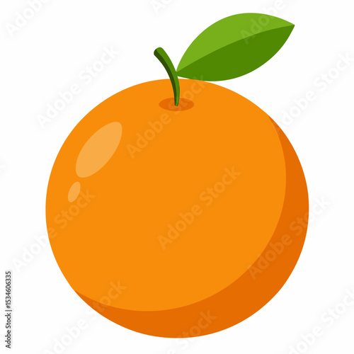 Minimal Orange Vector on White