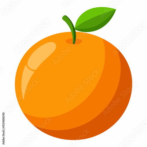 Minimal Orange Vector on White