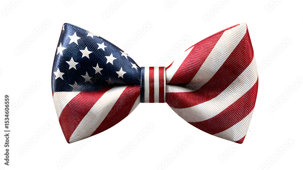 Fototapeta premium Elegant american flag bow tie detailed patriotic representation suitable for formal wear and independence day celebrations